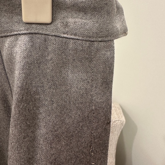 Vintage Frances Shop Gray Wool Suit Set Real Mink Fur Collar Jacket & Skirt S - Picture 15 of 16